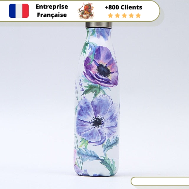 Bouteille Isotherme Inox 500 ml Fleur Jaune Collection limitée