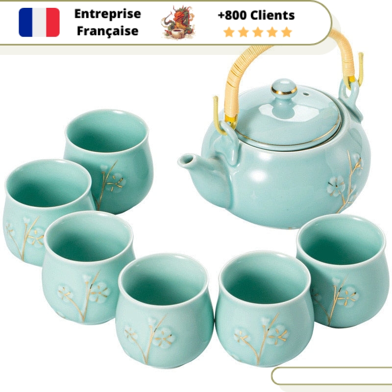 EYHLKM Tasse à thé Bouilloire en verre Ménage européen Céramique