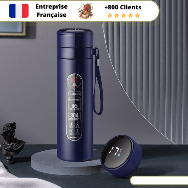 Théière Nomade Isotherme Infuseur Bleue 600ml - Gadgets de Cuisine