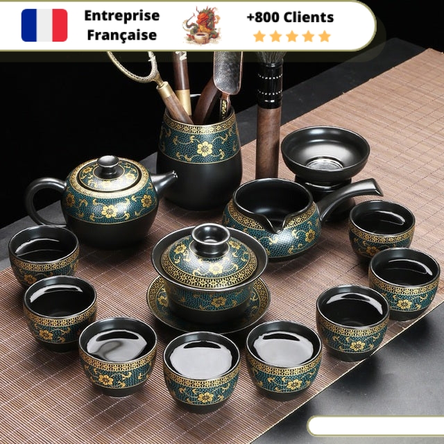 Service à thé de cérémonie chinoise en porcelaine, accessoires de